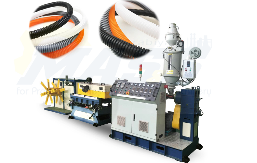 PP PE HDPE PVC Corrugated Pipe Extrusion Line