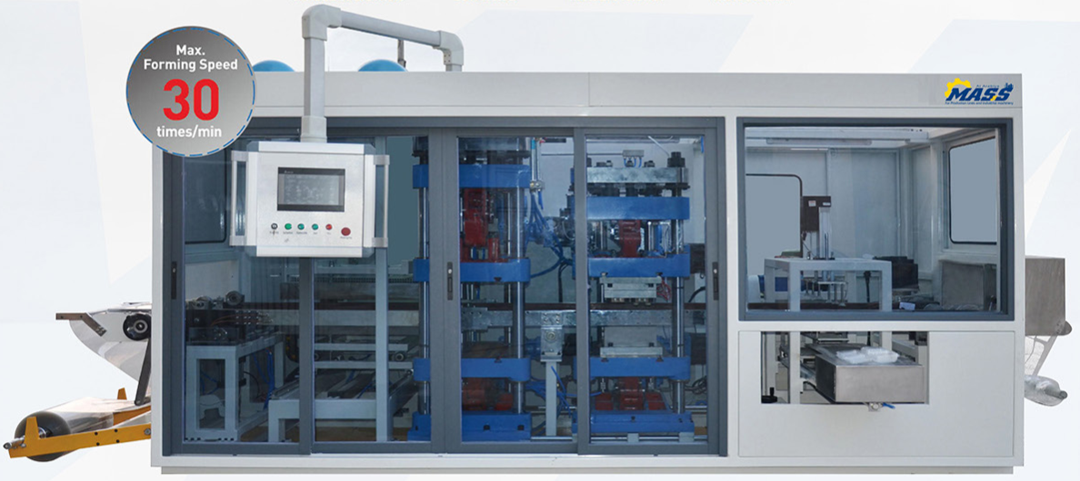 Automatic Plastic Thermoforming Machine - 3 stations